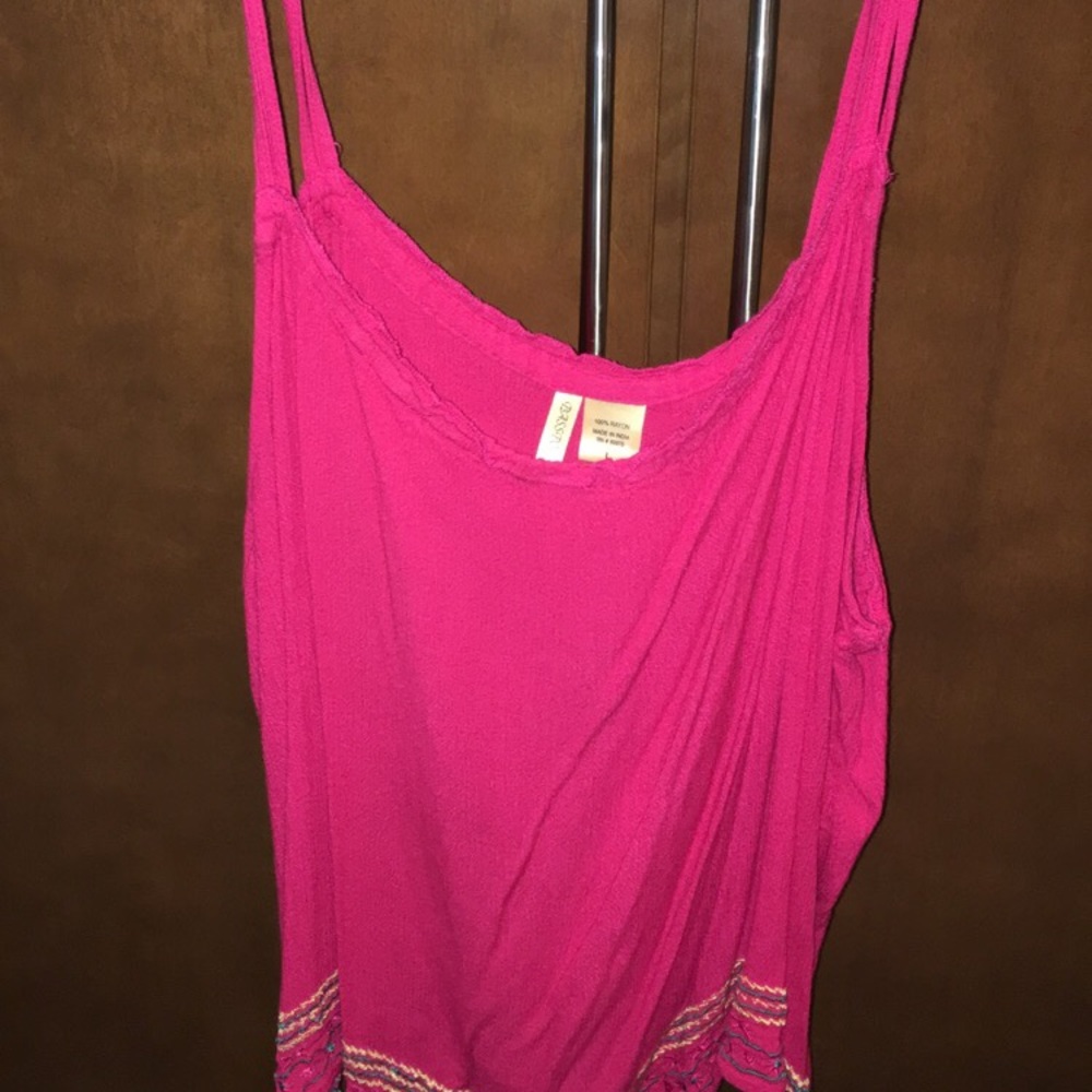Hot pink spaghetti strap top
